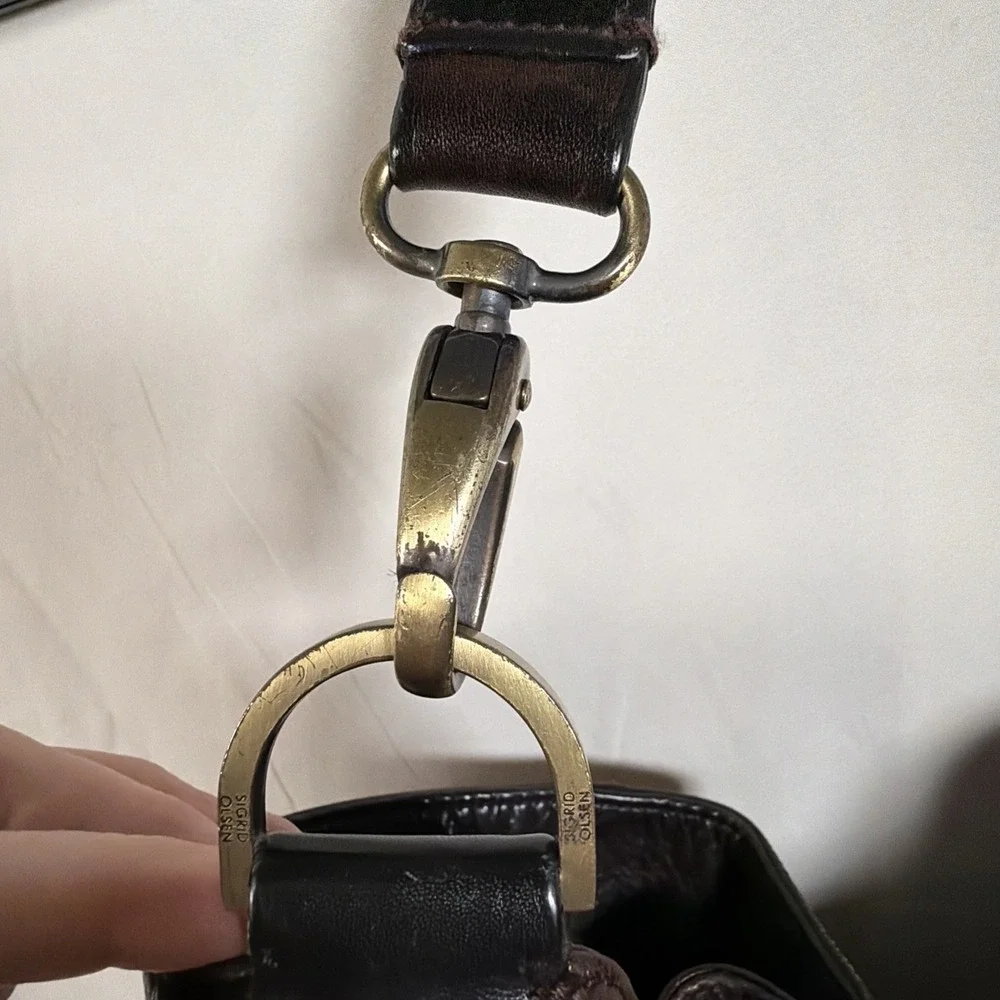 Sigrid‎ Olsen Brown Leather Hobo Shoulder Bag Soft Slouchy